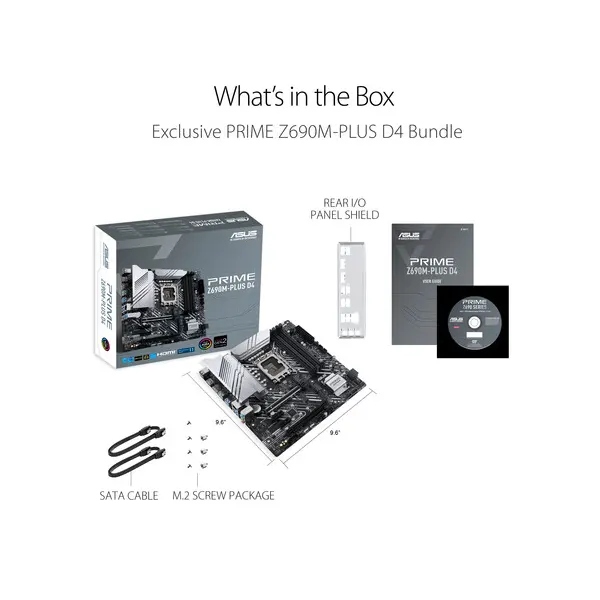 ASUS PRIME Z690M-PLUS D4 LGA 1700 Micro-ATX Motherboard