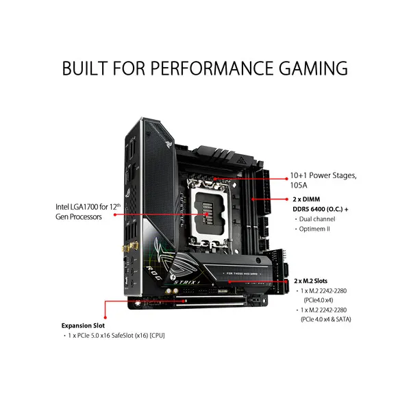 ASUS Republic of Gamers Z690-I GAMING WIFI LGA 1700 Mini-ITX Motherboard