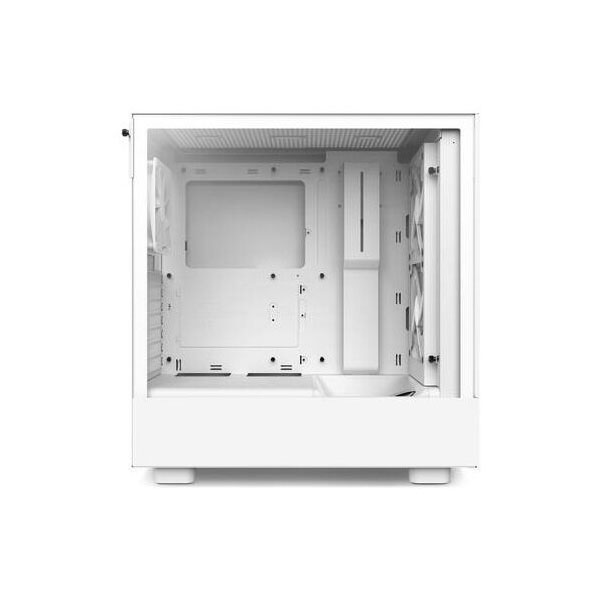 NZXT H5 Flow RGB Compact Mid-Tower Airflow Case > White