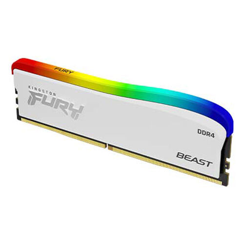 Kingston Fury Beast RGB 16GB (2x8) 3600mhz DDR4 RAM > White