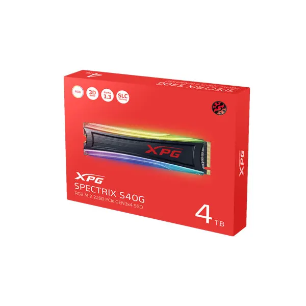 XPG Spectrix S40G RGB 4TB PCIe Gen3 M.2 NVMe SSD
