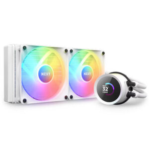 Nzxt Kraken 240 RGB 240mm AIO LCD Display CPU Liquid Cooler > White