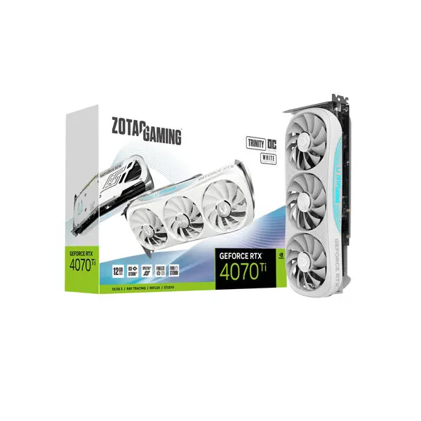 Zotac GeForce RTX 4070 Ti Trinity OC 12GB GDDR6X 192-Bit GAMING Video Card > White