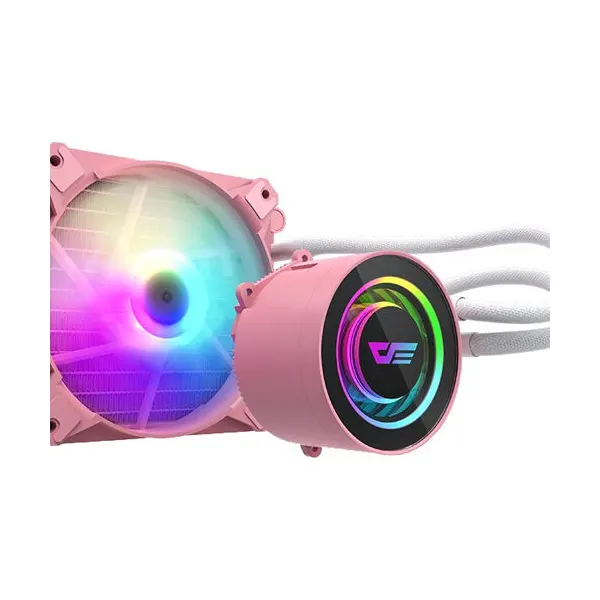 DarkFlash Twister DX120 ARGB LED 120mm AIO Liquid Cooler > Pink