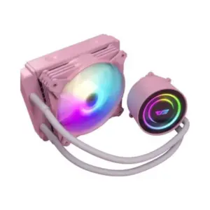 DarkFlash Twister DX120 ARGB LED 120mm AIO Liquid Cooler > Pink