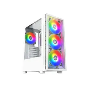 Xigmatek Phantom Arctic ATX Mid Tower Tempered Glass Gaming Case > White