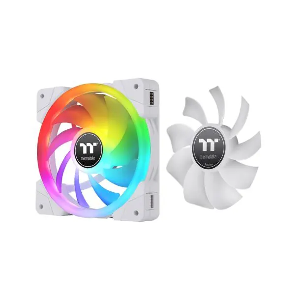 Thermaltake SWAFAN EX14 RGB PC Cooling Fan White TT Premium Edition - Triple Fan