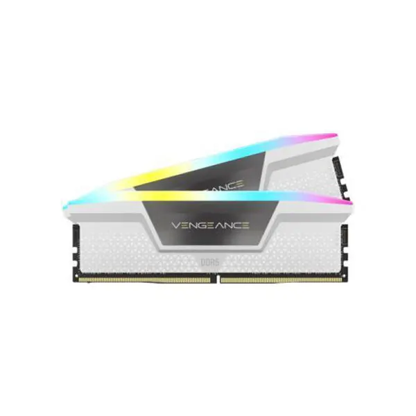 Corsair Vengeance RGB 64GB (2x32GB) DDR5 DRAM 6000MHz RAM > White
