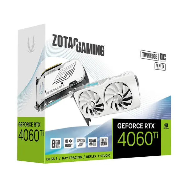Zotac GAMING GeForce RTX 4060 Ti Twin Edge OC Edition 8GB GDDR6 128-Bit Video Card > White