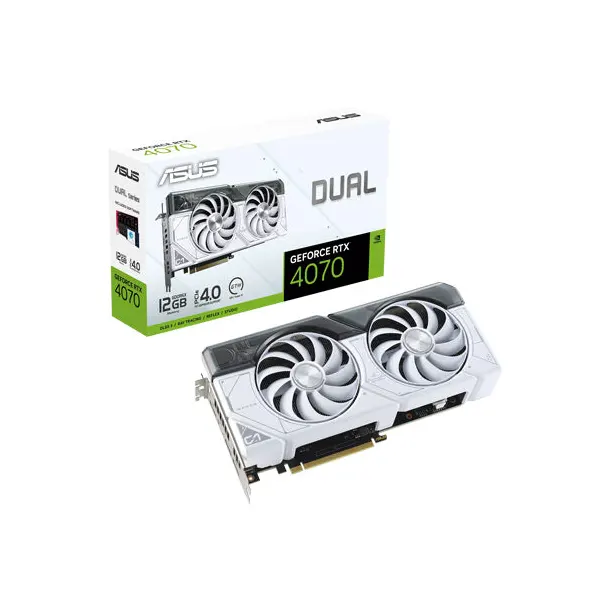 Asus Dual GeForce RTX 4070 12GB GDDR6X 192-Bit Video Card > White