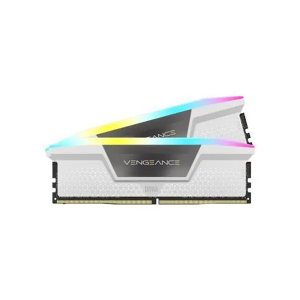 Corsair Vengeance RGB 32GB (2x16GB) DDR5 DRAM 5600MHz C36 RAM > White