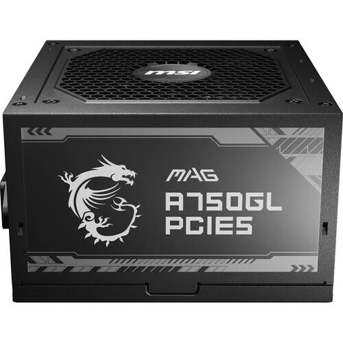 MSI MAG A750GL 750W PCIE 5 80 Plus Gold ATX Modular Power Supply