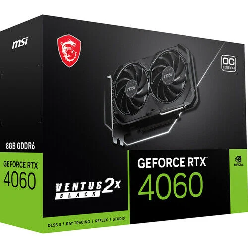 MSI GeForce RTX 4060 VENTUS 2X 8G OC 128-Bit Video Card > Black