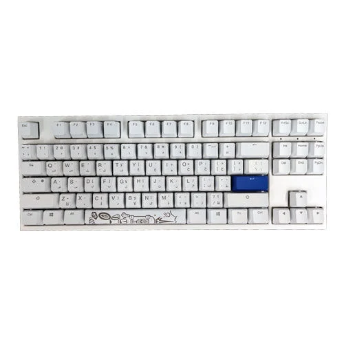Ducky One 2 TKL Cherry Blue RGB White Switch Eng/Arabic Gaming Mechanical Keyboard > White