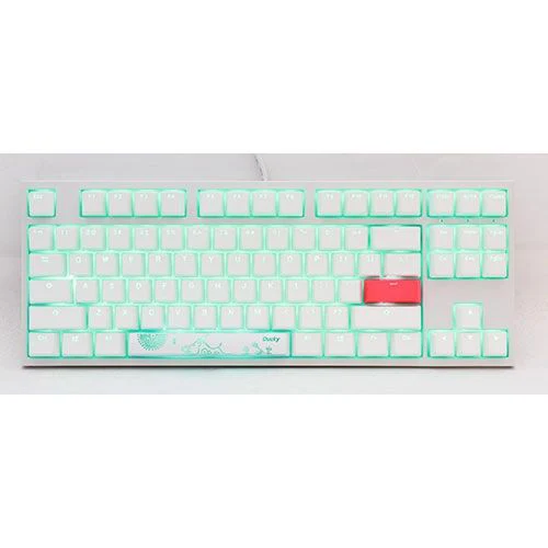 Ducky One 2 TKL Cherry Red RGB White Switch Gaming Mechanical Keyboard > White