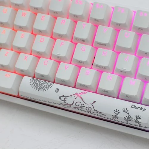 Ducky One 2 Mini 60% RGB LED With Cherry MX Red Key Switches Mechanical Keyboard > White