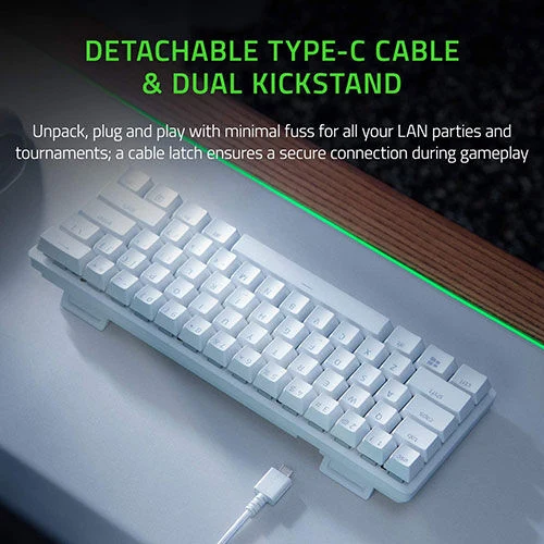 Razer Huntsman Mini 60% PBT Chroma RGB Gaming Keyboard > White