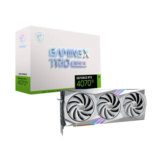 Msi GeForce RTX 4070 Ti GAMING X TRIO 12GB GDDR6X 192-Bit DLSS 3 Video Card > White