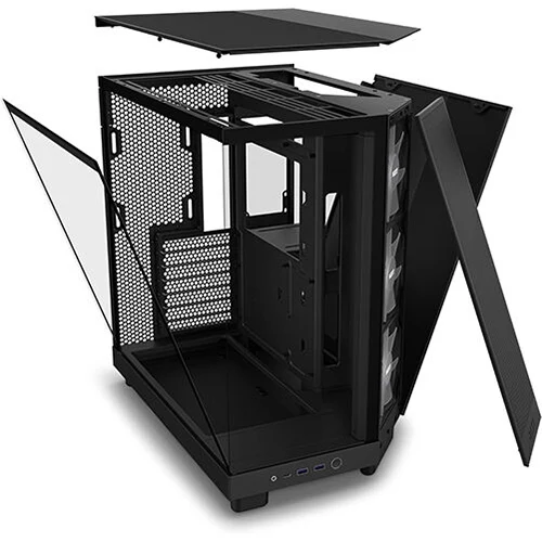 NZXT H6 Flow RGB ATX Mid-Tower With Dual Chamber Case > Black