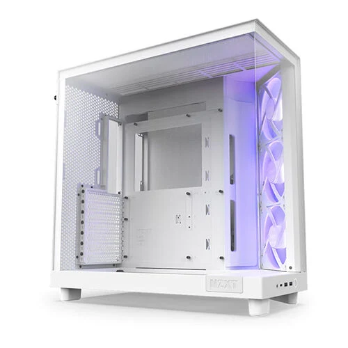 NZXT H6 Flow RGB ATX Mid-Tower With Dual Chamber Case > White