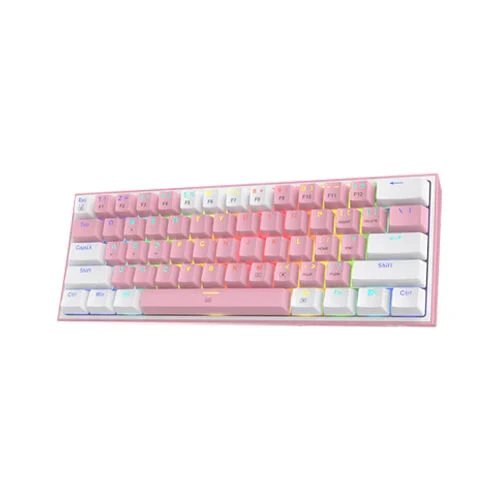 Redragon K617 FIZZ 60% Wired RGB Gaming Keyboard > Pink & White