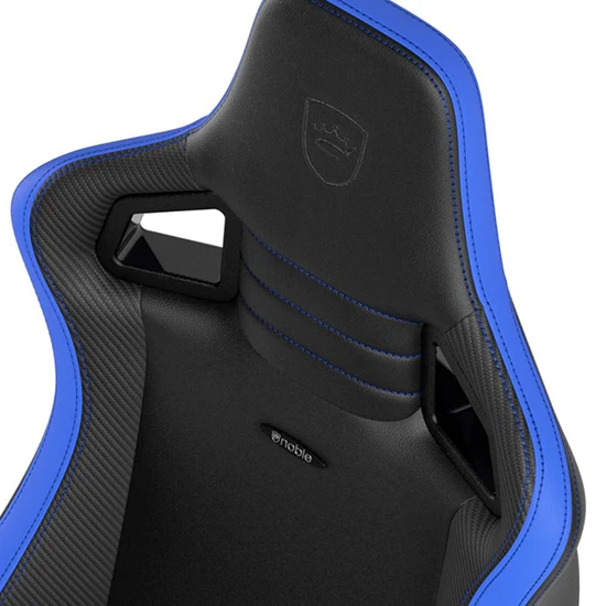 Noble EPIC Compact Vegan faux leather 4D Armrests Gaming Chair > Black/Carbon/Blue