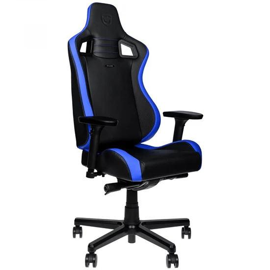 Noble EPIC Compact Vegan faux leather 4D Armrests Gaming Chair > Black/Carbon/Blue