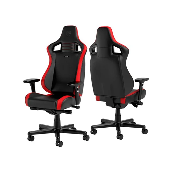 Noble EPIC Compact Faux Leather Gaming Chair > Black/Carbon/Red