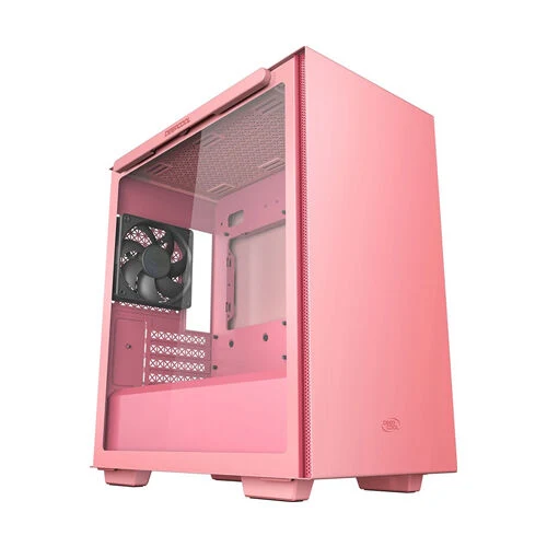 DeepCool Macube 110 Tempered Glass MidTower Micro ATX Case > Pink