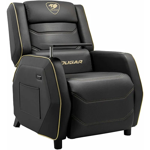 Cougar Ranger Pro Royal with Detachable Swivel Table Gaming Sofa > Black\Gold