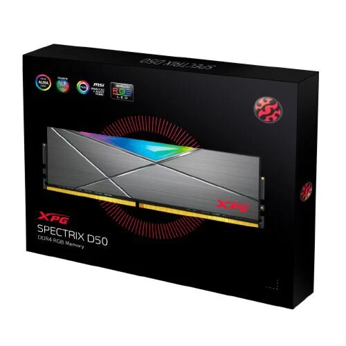 XPG Spectrix D50 16GB (2x8GB) 3200MHZ RGB DDR4 Memory > Gray