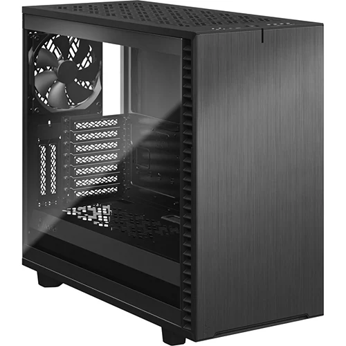 Fractal Define 7 Solid Mid Tower With Light Tempered Glass E-ATX Case > Gray