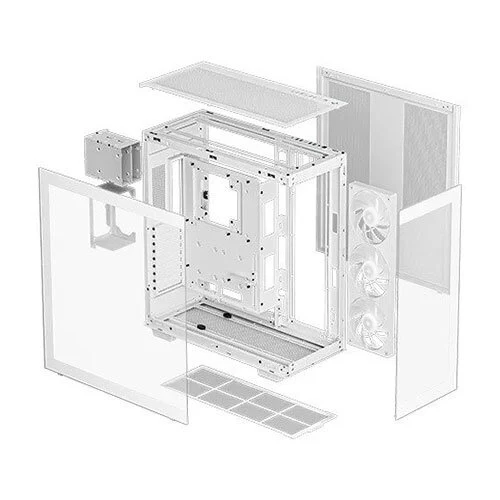 DeepCool CH780 Panoramic ARGB Dual Chamber ATX Case > White