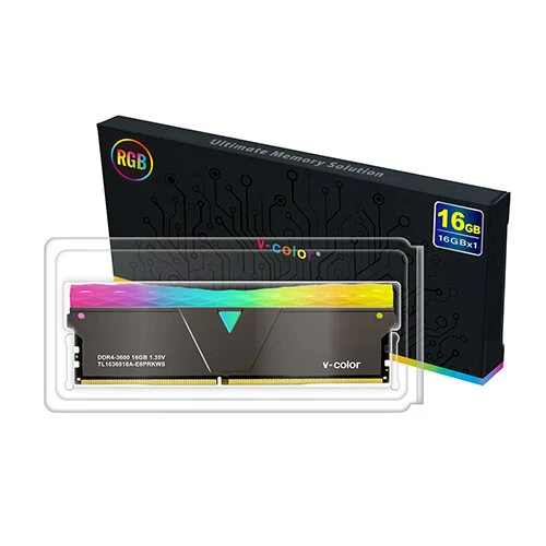V-Color Prism Pro RGB U-DIMM 16GB 3600MHz DDR4 Memory > Black