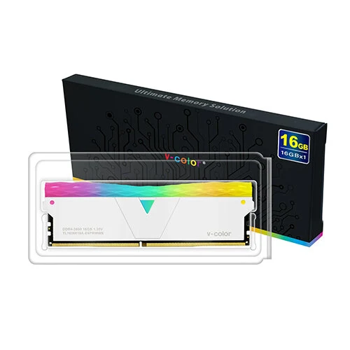 V-Color Prism Pro RGB U-DIMM 16GB 3600MHz DDR4 RAM > White