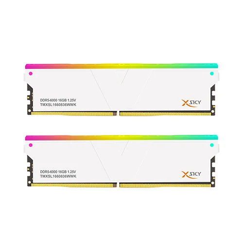 V-Color Manta XSky RGB 32GB (16GBx2) 6000MHz DDR5 RAM > White