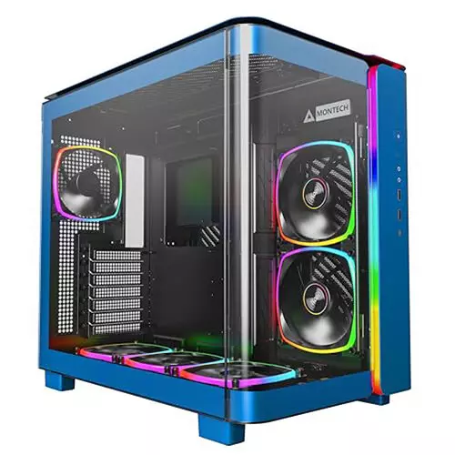 Montech KING 95 PRO Dual-Chamber ATX Mid-Tower Gaming Case > Blue