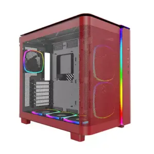 Montech KING 95 PRO Dual-Chamber ATX Mid-Tower Gaming Case - Red