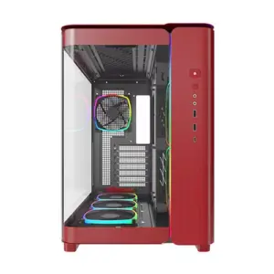 Montech KING 95 PRO Dual-Chamber ATX Mid-Tower Gaming Case - Red