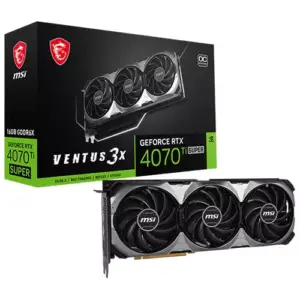 MSI GeForce RTX 4070 Ti SUPER VENTUS 3X OC Edition 16G 256-Bit GDDR6X Video Card, DLSS 3