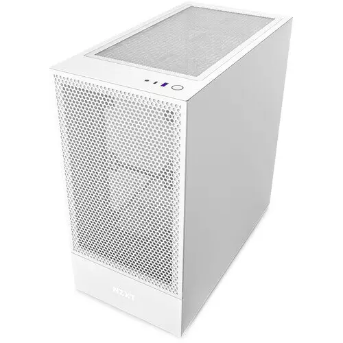 NZXT H5 Flow Compact Mid-Tower Airflow Case > White