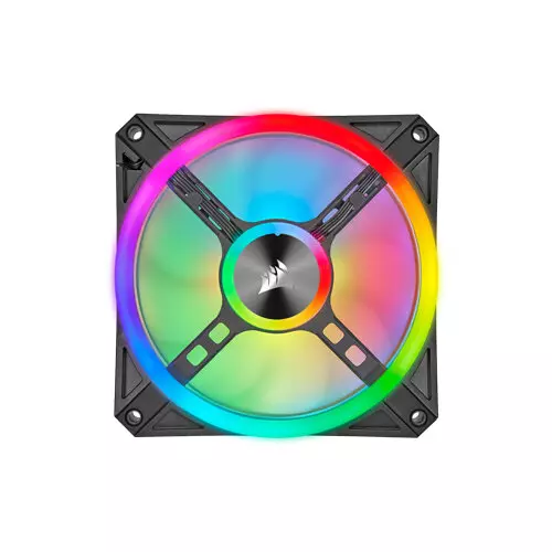 Corsair ICUE QL120 RGB 120mm PWM Triple Fan With Lighting Node CORE > Black