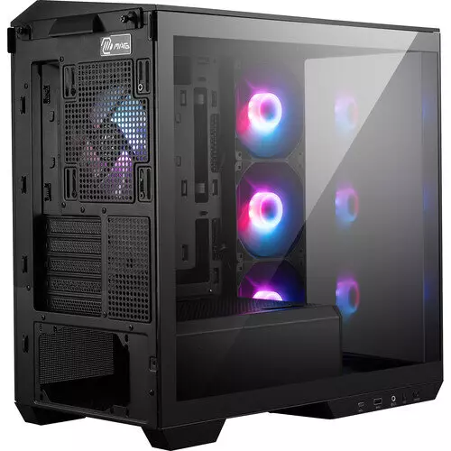 MSI MAG PANO M100R PZ Mid-Tower M-ATX Tempered Glass Case > Black