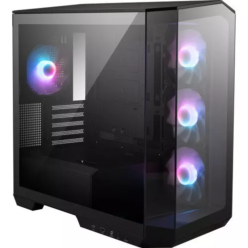 MSI MAG PANO M100R PZ Mid-Tower M-ATX Tempered Glass Case > Black