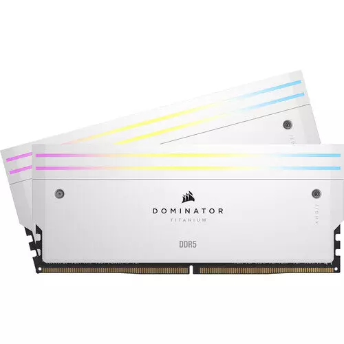 CORSAIR DOMINATOR TITANIUM RGB 96GB (2x48GB) DDR5 RAM > White