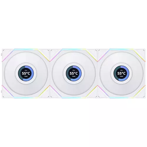 Lian Li UNI FAN TL120 LCD RGB Triple-Pack Fan > White