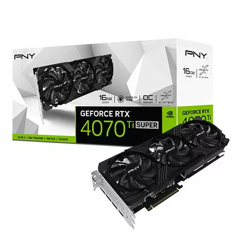 PNY GeForce RTX 4070 Ti SUPER 16GB GDDR6X 256-Bit Video Card, DLSS 3