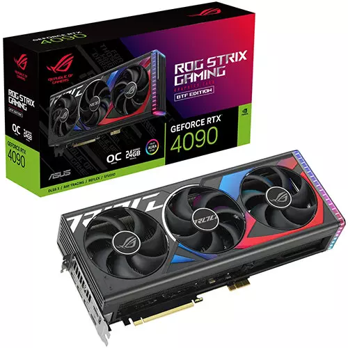 Asus ROG Strix GeForce RTX 4090 BTF OC ARGB 24GB GDDR6X 384-Bit Video Card, DLSS 3
