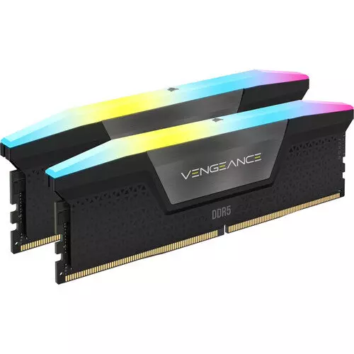 Corsair VENGEANCE RGB DDR5 64GB (2X32GB) 6000MHz RAM > Black