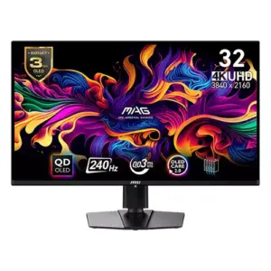 MSI MAG 321UPX QD-OLED 31.5-Inch UHD 0.03ms 240Hz Gaming Monitor > Black